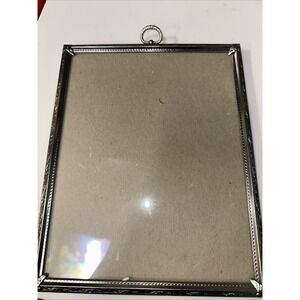 8x10 Silver Tone Frame, Ornate Metal Standing Picture Frame